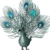 Intratuin Weihnachtsschmuck Paco Pfau mit Clip blau 38 x 30 x 9 cm| Weihnachtsfiguren & -Objekte
