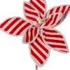 Intratuin Weihnachtsstecker Candyline Blume mit Streifen rot / weiß 25 x 25 x 35 cm| Weihnachtszweige & -Blumen