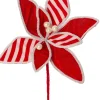 Intratuin Weihnachtsstecker Candyline Blume rot / weiß 25 x 25 x 35 cm| Weihnachtszweige & -Blumen