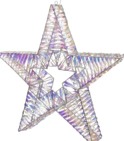 Intratuin Weihnachtsstern Iris beleuchtet D 60 H 9 cm| Weihnachtsfiguren (Außen)