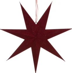 Intratuin Weihnachtsstern beleuchtet mit LED dunkelrot 15 x 60 x 60 cm| Weihnachtssterne