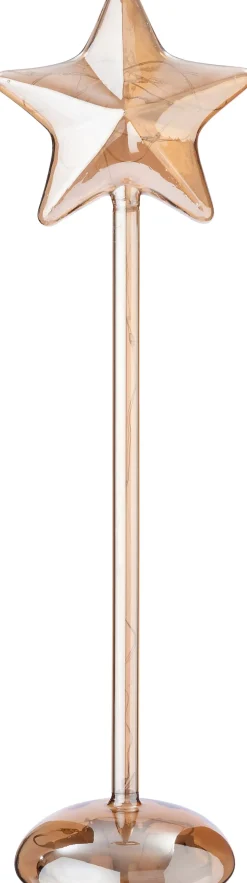 Intratuin Weihnachtsstern Liam orange mit Beleuchtung D 9,3 H 37 cm| Weihnachtssterne