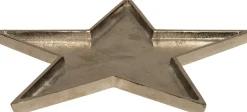 Intratuin Weihnachtsteller Stern silber 24 x 1 x 24 cm| Dekoschalen & -Teller