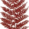 Intratuin Weihnachtszweig Farnblatt mit Glitzer rot 67 cm| Weihnachtszweige & -Blumen