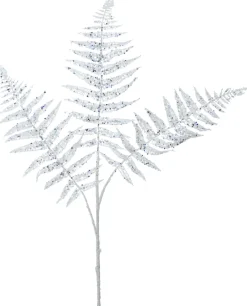 Intratuin Weihnachtszweig Bernt Farn weiß 78 cm| Weihnachtszweige & -Blumen