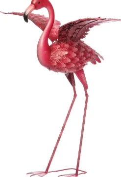 Intratuin Wetterfestes Bild Flamingo rosa 83 x 51,5 x 85,5 cm| Gartenzwerge & -Figuren
