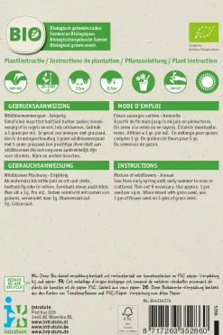 Intratuin Wildblumen (BIO) Blumensamen-Mischung| Saatgut|Blühende Pflanzen