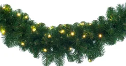 Intratuin Winterberg Tannengirlande 120 cm x D 20 cm mit LEDs warmweiß| Weihnachts- & Tannengirlanden