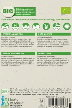 Intratuin Zucchini (Curcurbita pepo 'Partenon F1') (BIO) Samen| Gemüsesamen|Saatgut