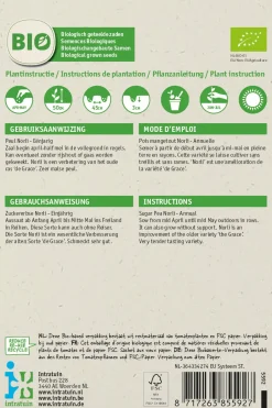 Intratuin Zuckererbse (Pisum sativum 'Norli') (BIO) Samen| Gemüsesamen|Saatgut