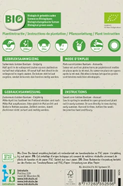 Intratuin Zuckermais (Zea mays 'Golden Bantam') (BIO) Samen| Gemüsesamen|Saatgut