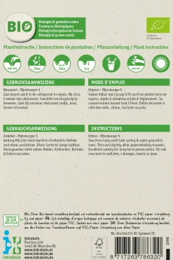 Intratuin Zwiebeln (Allium cepa 'Rijnsburger 5') (BIO) Samen| Gemüsesamen|Saatgut