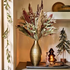 Intratuin  Tischleuchte Weihnachtsbaum braun warmweiß D 13,7 H 21,5 cm| Weihnachtsfiguren & -Objekte