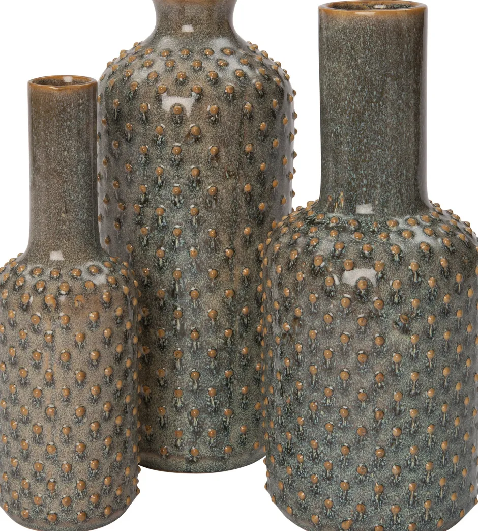 Intratuin vaas Lublin groen D 10 H 30 cm| Blumentöpfe & Pflanzgefäße|Vasen & Krüge