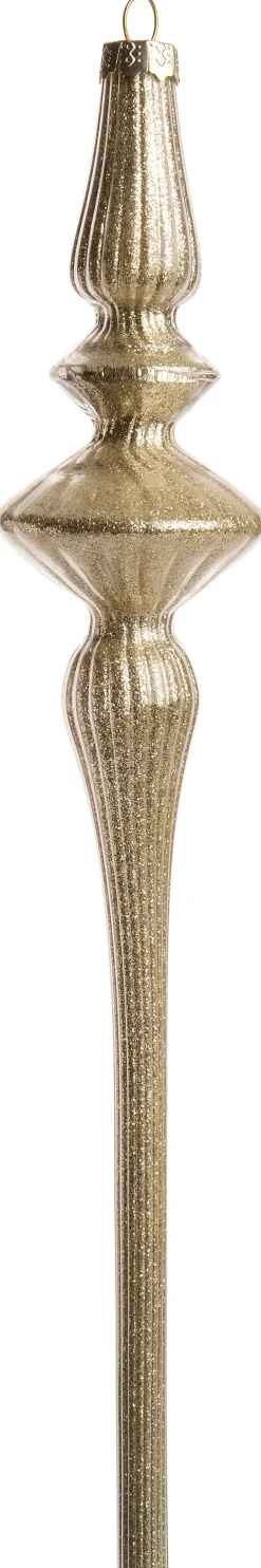 Intratuin  Weihnachtsbaumschmuck Elvina gold D 5 H 27 cm| Weihnachtskugeln & -Anhänger