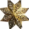 Intratuin  Weihnachtsbaumschmuck Schneeflocke gold / schwarz 15 x 15 x 15 cm| Weihnachtsdeko Zum Aufhängen