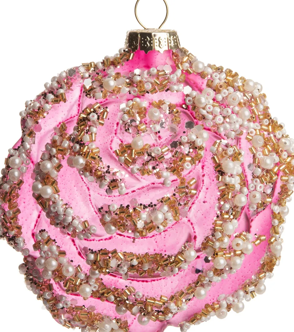 Intratuin Weihnachtsbaumschmuck Blume Luann lila 10 x 10 x 5 cm| Weihnachtskugeln & -Anhänger