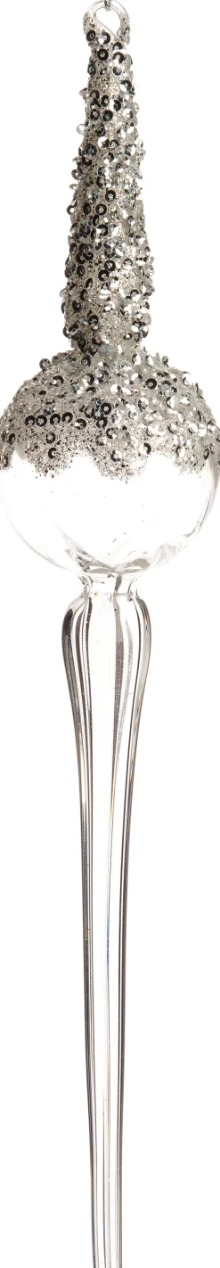 Intratuin  Weihnachtsbaumschmuck Jadah transparent / silber D 6 H 35 cm| Weihnachtskugeln & -Anhänger