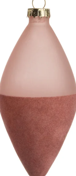 Intratuin  Weihnachtsbaumschmuck Jenella Zapfen rosa D 8 cm| Weihnachtskugeln & -Anhänger