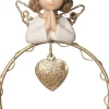 Intratuin  Weihnachtsbaumschmuck Engel mit Herz gold/weiß 9,5 x 3,5 x 15 cm| Weihnachtskugeln & -Anhänger