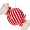 Intratuin  Weihnachtsbaumschmuck Candyline Bonbon weiß 16 x 16 x 37 cm| Weihnachtsdeko Zum Aufhängen