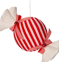 Intratuin  Weihnachtsbaumschmuck Candyline Bonbon weiß 16 x 16 x 37 cm| Weihnachtsdeko Zum Aufhängen