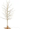 Intratuin J-Line Deko-Baum Indra gold mit Beleuchtung 34 x 50 x 59 cm| Weihnachtsfiguren (Außen)