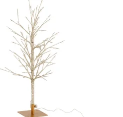 Intratuin J-Line Deko-Baum Indra gold mit Beleuchtung 34 x 50 x 59 cm| Weihnachtsfiguren (Außen)