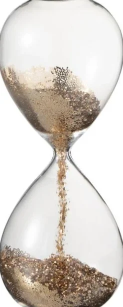 Intratuin J-Line Sanduhr Tessa gold D 7 H 20 cm| Dekofiguren & -Objekte