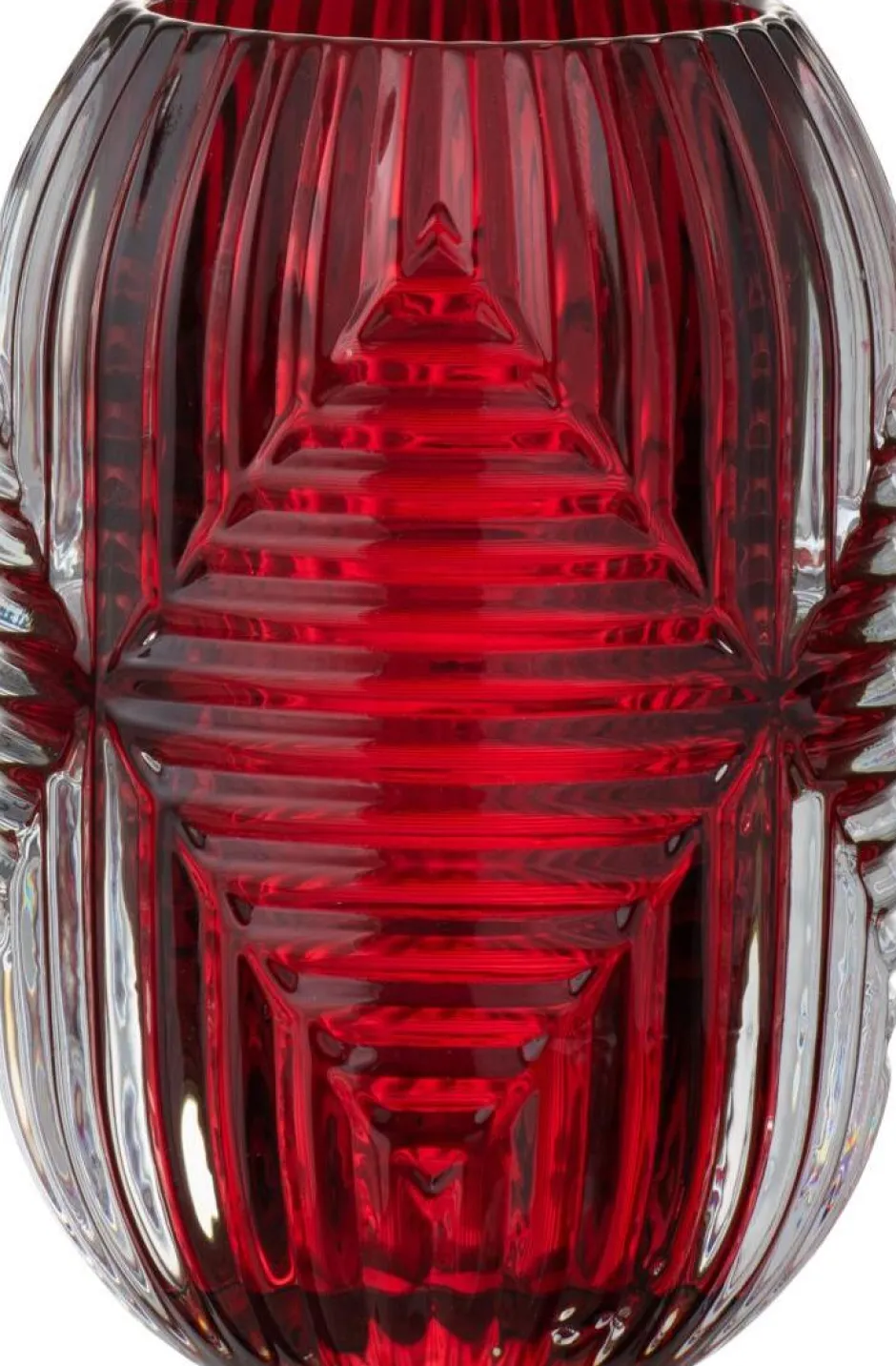 Intratuin J-Line Teelichthalter Line rot D 9 H 13 cm| Teelichthalter