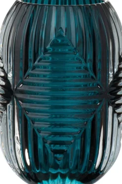 Intratuin J-Line Teelichthalter Line blau D 9 H 13 cm| Teelichthalter