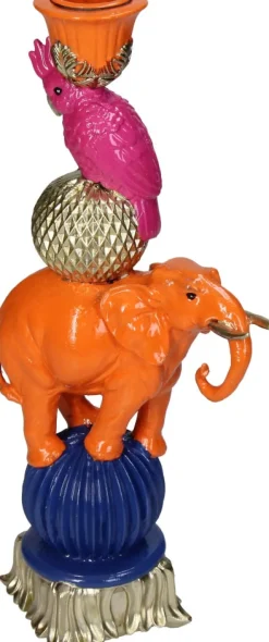 Intratuin Kandelaar Farbexplosion orange / blau / rosa 12 x 8 x 26 cm| Kerzenständer