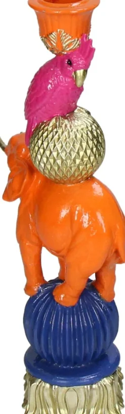 Intratuin Kandelaar Farbexplosion orange / blau / rosa 12 x 8 x 26 cm| Kerzenständer