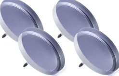 Intratuin Kerzenhalter Teller mit Dorn D 8 cm silber 4 St.| Teelichthalter|Weihnachts- & Adventsdeko