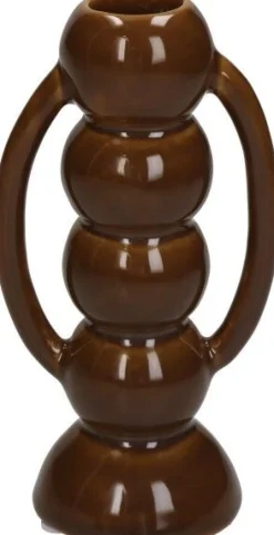 Intratuin Kerzenständer Henque braun 7,4 x 5,5 x 13,7 cm| Kerzenständer