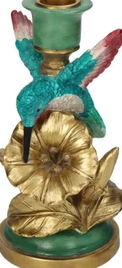 Intratuin Kerzenständer Kolibrie mehrfarbig 10 x 9 x 17,5 cm| Kerzenständer