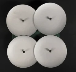 Intratuin Kerzenteller mit Dorn aus Metall D 7 cm silber 4 St.| Kerzenständer