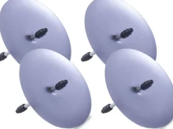 Intratuin Kerzenteller mit Dorn aus Metall D 7 cm silber 4 St.| Kerzenständer