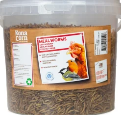 Intratuin Konacorn Vogelfutter Mehlwürmer getrocknet im Eimer 5 l| Vogelfutter|Gartenvögel