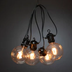 Intratuin Konstsmide LED Lichterkette schwarz 5 m mit 10 austauschbaren Leuchten| Außenlichterketten