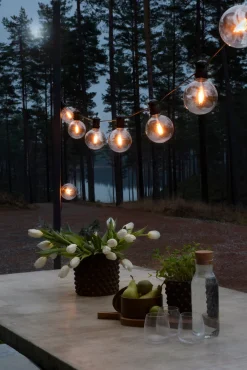 Intratuin Konstsmide LED Lichterkette schwarz 5 m mit 10 austauschbaren Leuchten| Außenlichterketten