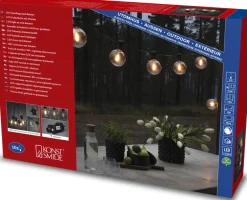 Intratuin Konstsmide LED Lichterkette schwarz 5 m mit 10 austauschbaren Leuchten| Außenlichterketten