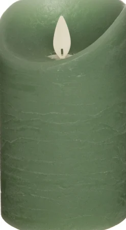Intratuin LED Kerze Rustic D 7,5 H 12,5 cm grün| Led Kerzen