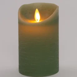 Intratuin LED Kerze Rustic D 7,5 H 12,5 cm grün| Led Kerzen
