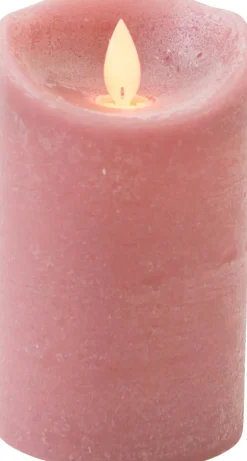 Intratuin LED Kerze Rustic D 7,5 H 12,5 cm altrosa| Led Kerzen