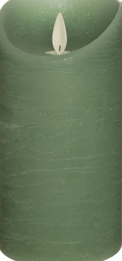 Intratuin LED Kerze Rustic D 7,5 H 15 cm grün| Led Kerzen