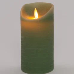 Intratuin LED Kerze Rustic D 7,5 H 15 cm grün| Led Kerzen