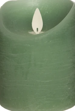 Intratuin LED Kerze Rustic D 7,5 H 10 cm grün| Led Kerzen
