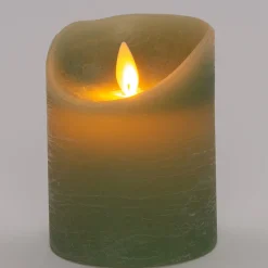 Intratuin LED Kerze Rustic D 7,5 H 10 cm grün| Led Kerzen