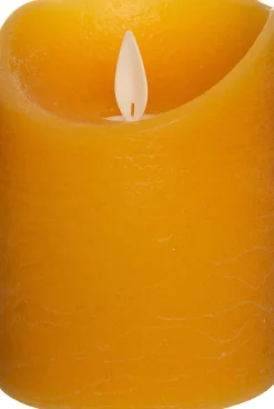 Intratuin LED Kerze 'Rustik' mit Timer D 7,5 H 10 cm gelb| Led Kerzen